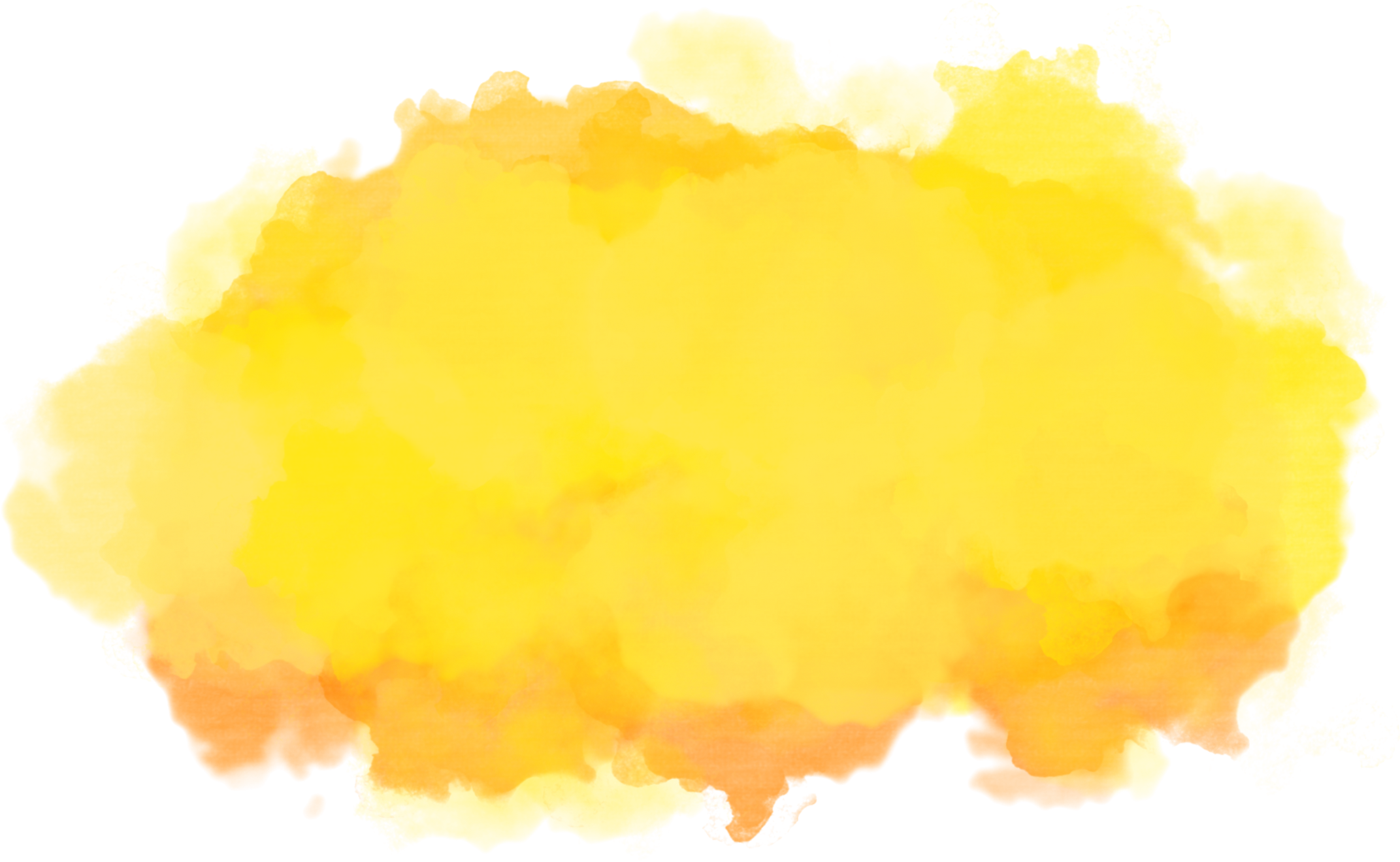 Watercolor brush paint yellow